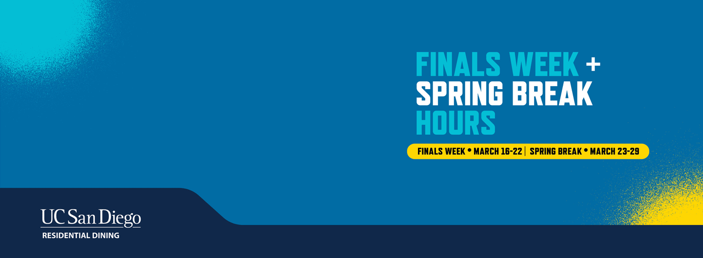 Finals Week and Spring Break Hours.  Finals Week March 16-22.  Spring Break March 23-29.